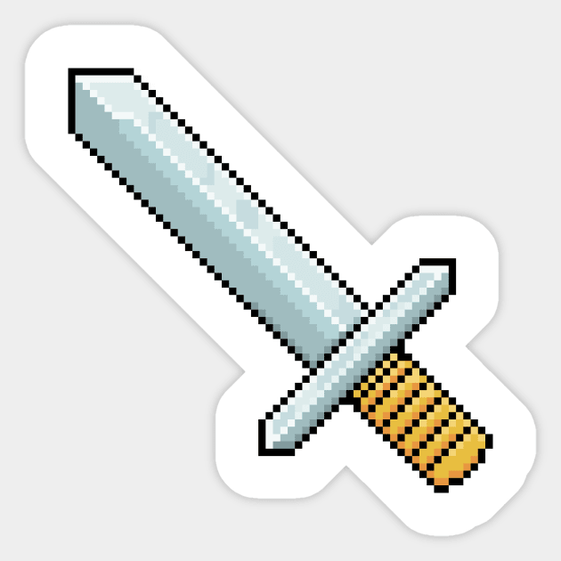 Retro Pixel : Sword Sticker by Draad